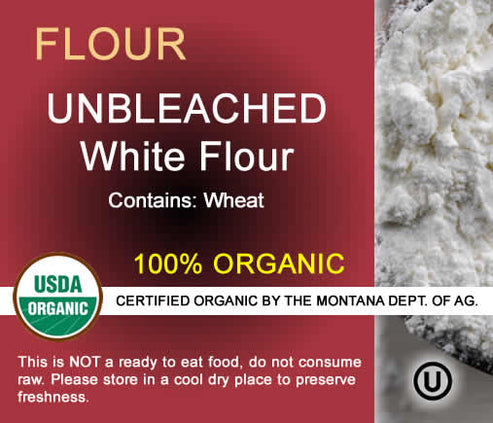 Organic UNBLEACHED White Flour – Store Montana Flour & Grain